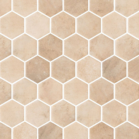 Ember Cinnamon 2in. Hexagon Mosaic