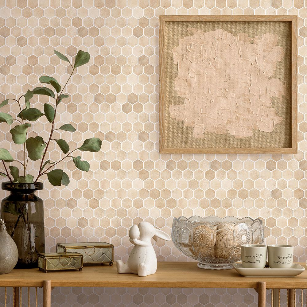 Ember Cinnamon 2in. Hexagon Mosaic