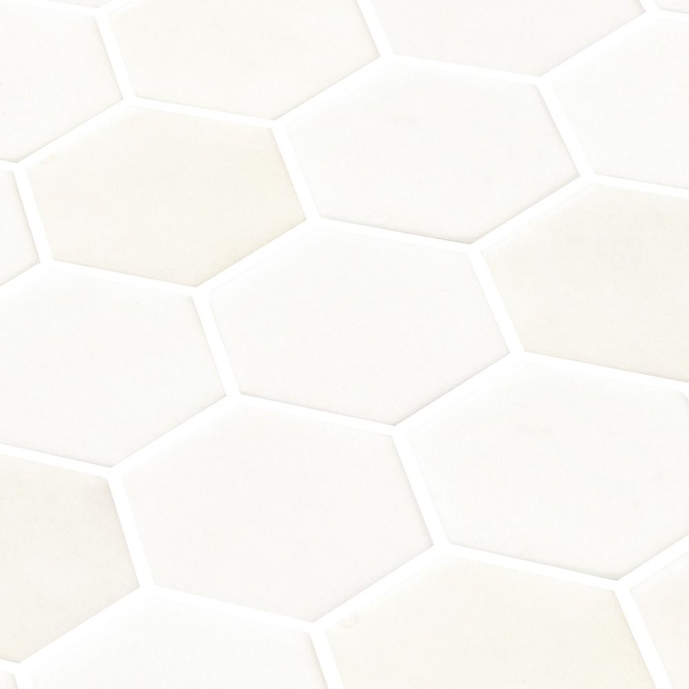Ember Silica White 2in. Hexagon Mosaic