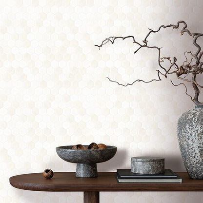 Ember Silica White 2in. Hexagon Mosaic