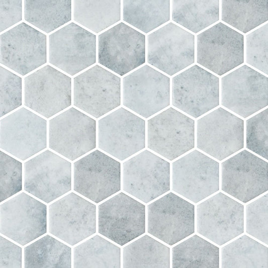 Ember Storm Blue 2in. Hexagon Mosaic