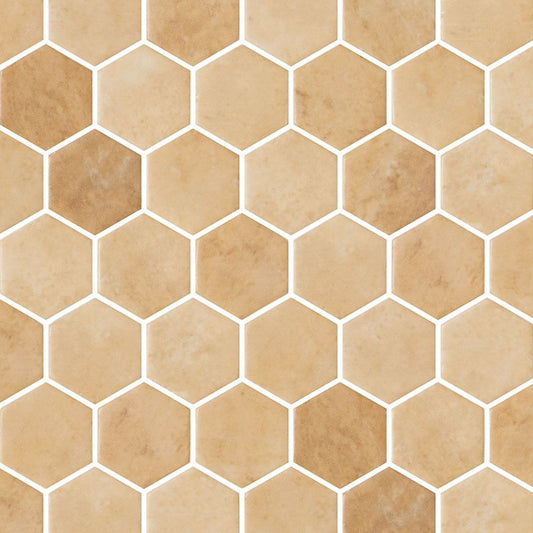 Ember Terracotta 2in. Hexagon Mosaic