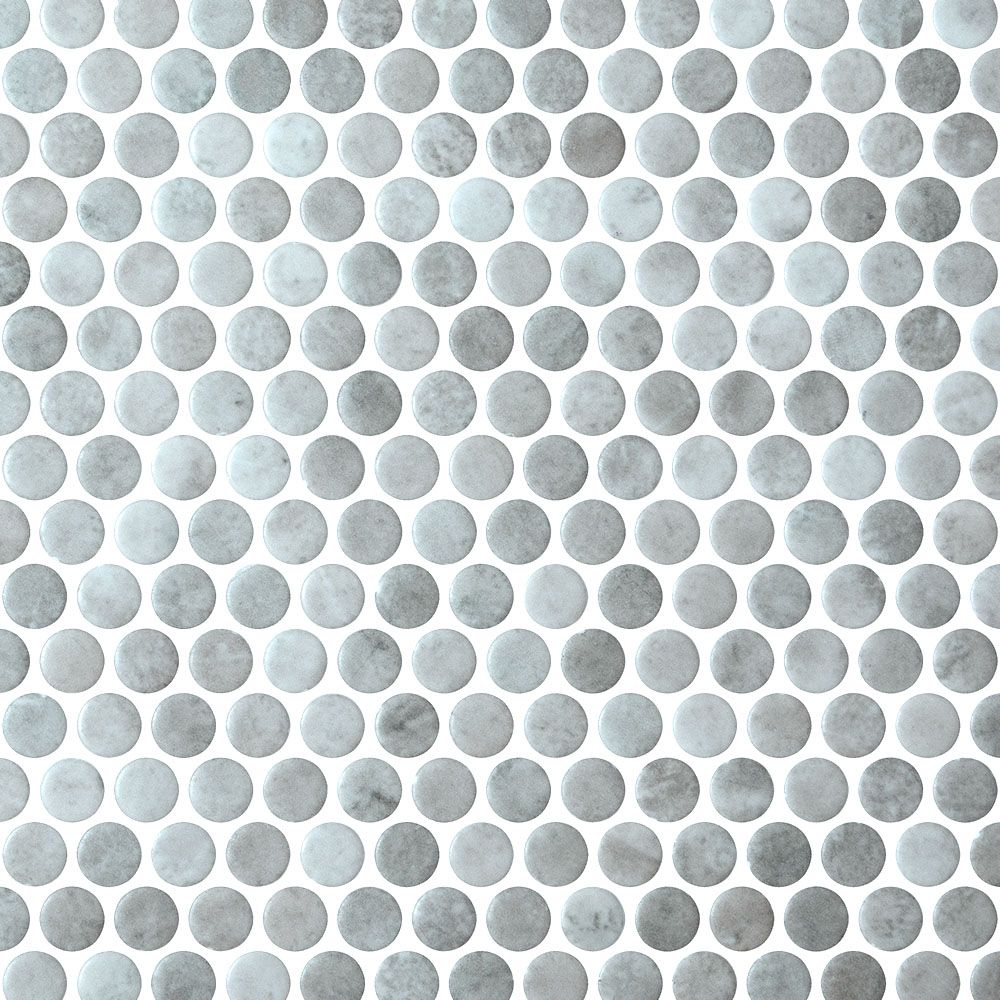 Ember Storm Blue Pennyround Mosaic