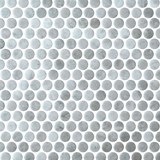 Ember Storm Blue Pennyround Mosaic