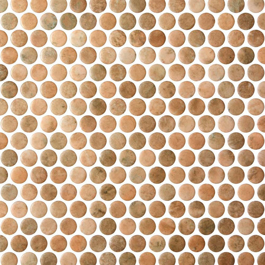Ember Terracotta Pennyround Mosaic