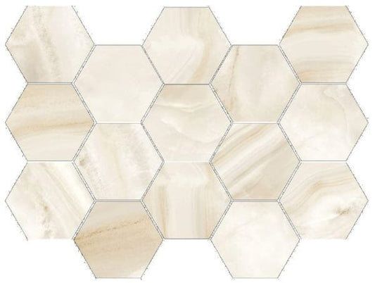Athena Miel Hexagon Mosaic
