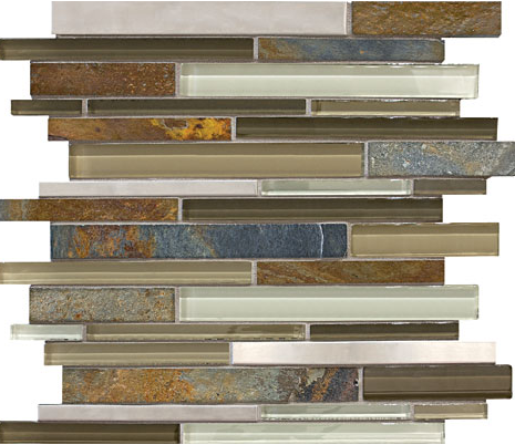 Ankara Stainless Steel, Glass & Stone Blends Nature Trail Linear