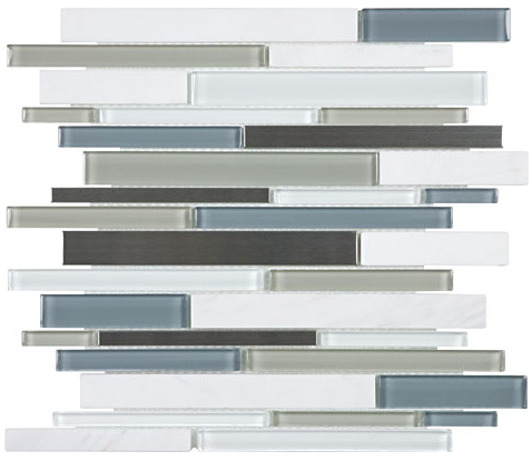 Ankara Stainless Steel, Glass & Stone Blends Nordic Storm Linear