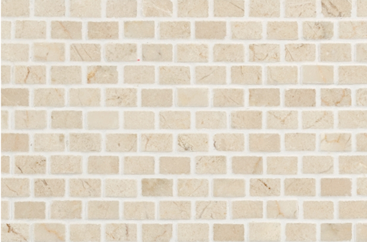 Crema Marfil Polished Mini Brick Mosaic