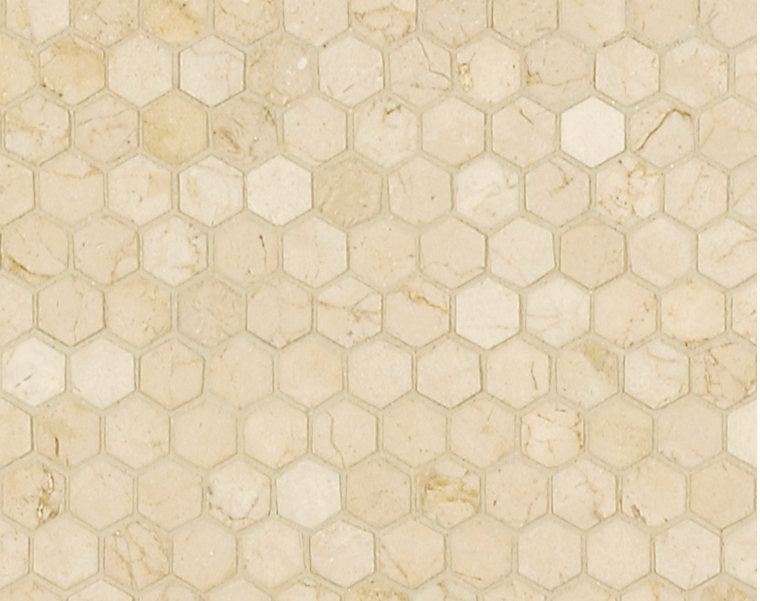 Crema Marfil Polished Hexagon Mosaic