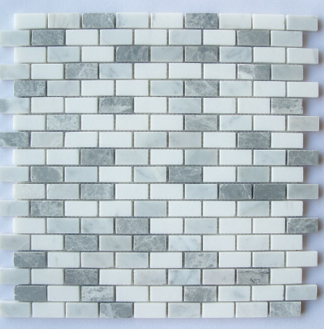 Glacier Brick Blend Mixed Thassos / Carrara / Bardiglio