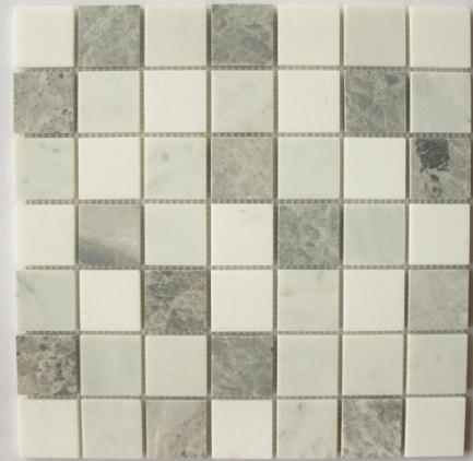 Glacier Blend Square Mixed Thassos / Carrara / Bardiglio