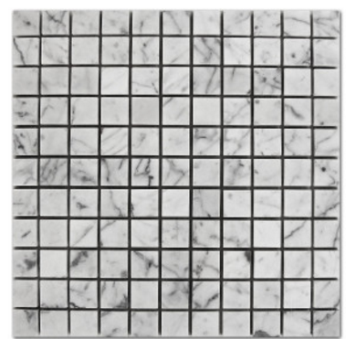 Italian Bianco Carrara Square Polished Mosaic